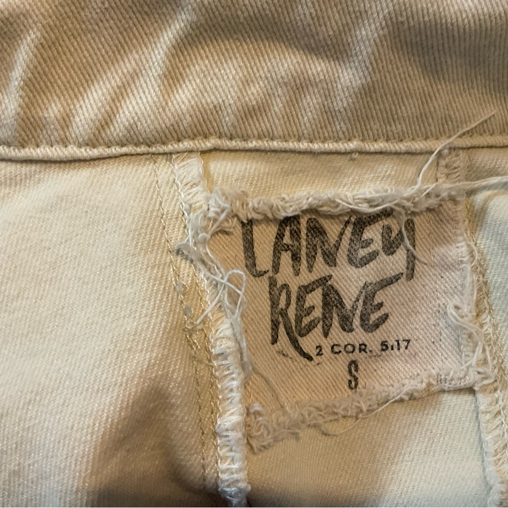 Laney Rene upcycled Cream Denim POL Jacket - Picture 3 of 7